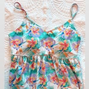 Hawaiian Print Bathingsuit Top